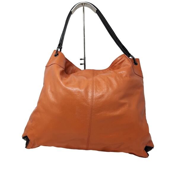 Latico Salmon Espresso Orange Rosie Leather Shoulder Bag Purse - Picture 3 of 16